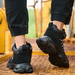 新品未使用品✨26.5cm 軽量スチールトゥ 安全靴／ワークシューズ 黒 防水・滑り止め付き　定価¥6,998の画像