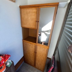 【破格！本日限定◎】下駄箱　収納たくさん　鏡付き　扉の画像