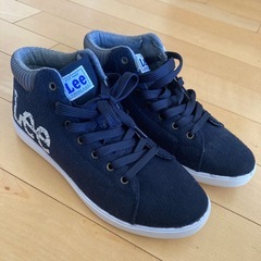 新品未使用　靴　Ｌe e   ネイビー(ほぼブラック) 　25cmの画像