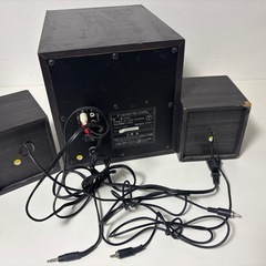 アズマ 2.1chスピーカーシステム A30G ウーファーセット ウーファー 木製 スピーカー 音響機器 mw0837の画像