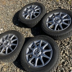 155/65R13　スタッドレスタイヤ　アルミホイールの画像
