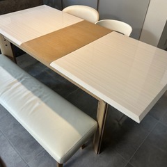 ダイニングテーブル　伸縮　150-190cmの画像