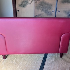 レッド　ソファー　2人掛け
の画像