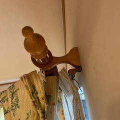 カーテン カーテンレール 木製 190cm カントリー 花柄 ボタニカルの画像