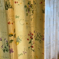 カーテン カーテンレール 木製 190cm カントリー 花柄 ボタニカルの画像