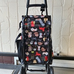 美品　ショッピングカート折り畳み式、椅子つき　大容量40Lの画像