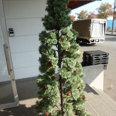 ※取引中/売約済***********　　　　　　未使用/新品　クリスマスツリー 210cm ポット付き おしゃれ ツリー リアル ヌードツリー スリム 松ぼっくり付 脚カバー 石目調の画像