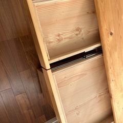 コンパクト学習机　キャビネット付の画像