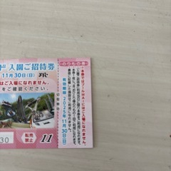 よみうりランド　のりもの券付き入園ご招待券　ペア2枚　11月30日の画像
