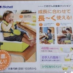 リッチェル　ごきげんクッション　子ども用椅子　食事椅子　簡易　持ち運び可能の画像