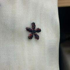刺繍入り生地 布 薄手のホワイト ロール2本 新品 未使用おまとめ価格の画像