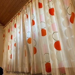 カーテン カーテンレール 木製 290cm　の画像