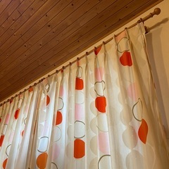 カーテン カーテンレール 木製 290cm　の画像