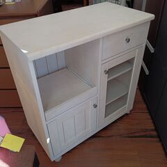 NITORI　リズバレー　カウンターワゴン　キッチンワゴン　キッチンラック　食器棚　レンジ台　キッチンカウンター　ニトリ　サイズ（約）幅74×奥39×高80　　■近隣配送無料 買取GO‼　栄和店の画像