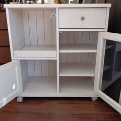 NITORI　リズバレー　カウンターワゴン　キッチンワゴン　キッチンラック　食器棚　レンジ台　キッチンカウンター　ニトリ　サイズ（約）幅74×奥39×高80　　■近隣配送無料 買取GO‼　栄和店の画像