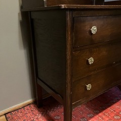 英国ドレッサーイギリスアンティーク＊ミラー付ドレッサー/チェスト英国オーク材の画像