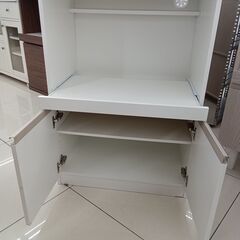 ★リユースのサカイ日立店★HJ8364 NITORI レンジ台 ホワイト H89×D39.5×W60 クリーニング済み の画像