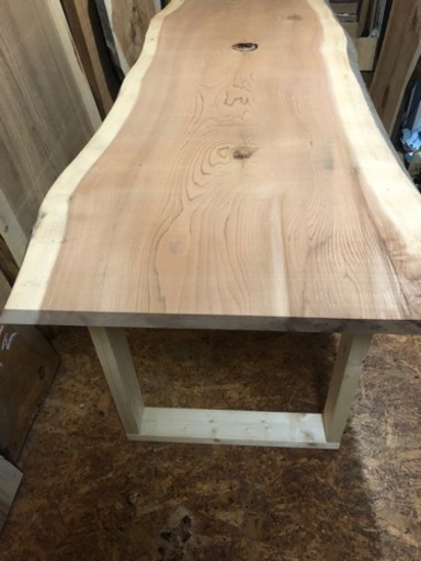 大特価 無垢 一枚板ダイニングテーブル 215サイズ