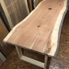 大特価 無垢 一枚板ダイニングテーブル 215サイズ の画像