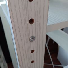 キッチンマルチラック　冷蔵庫上ラック　収納　棚高さ調節可　アイボリー　木目調　サイズ（約）幅60×奥41×高180　　■近隣配送無料 買取GO‼　栄和店の画像