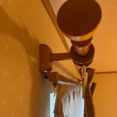 カーテン カーテンレール 木製 200cmの画像