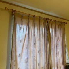 カーテン カーテンレール 木製 200cmの画像