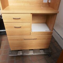 631＃中古　キッチン収納棚　ライトブラウンの画像