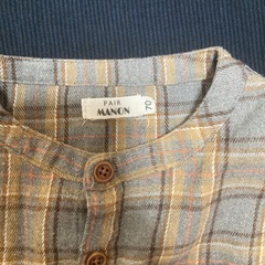 PAIR MANON チェック 長袖ロンパースの画像