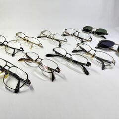 まとめ売り男性用中古メガネ10点セット￥7777➔￥6666の画像