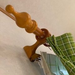 カーテン カーテンレール 木製190cmの画像