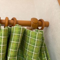 カーテン カーテンレール 木製190cmの画像