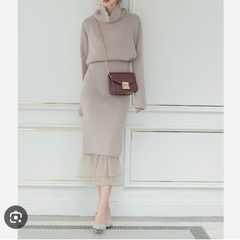 GRLのニットスカートです☺️の画像