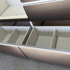 ガルト ステンレストップキッチンカウンター、コンセント・キャスター付 幅122cm Usedの画像