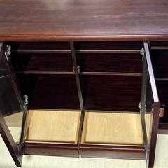 木製サイドボード 収納棚の画像