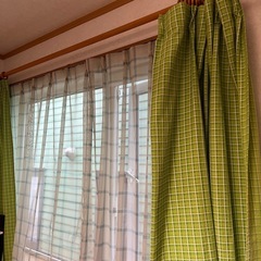 カーテン カーテンレール 木製 190cmの画像