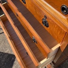 M1122704N 引き取り 宮城県 嵐山 整理タンス 箪笥 タンス 天然木化粧板 桐 和箪笥 古家具 和室 洋服タンス 当時物 中古品 現状品の画像