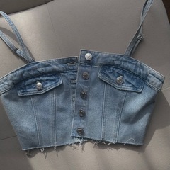 TWI デニムベアトップ S ライトブルーの画像