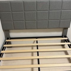 ベッドフレーム、ベッドマットセット（ダブルサイズ）の画像