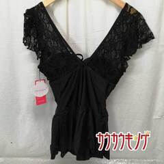 【未使用】JOCELYN ジョセリン レースワンピース水着 XL ブラック レディースの画像