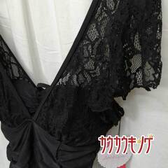 【未使用】JOCELYN ジョセリン レースワンピース水着 XL ブラック レディースの画像