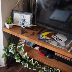 無料　天然木テレビ台の画像