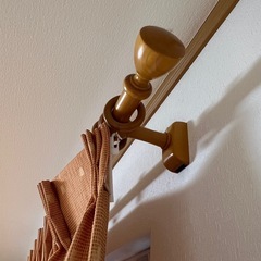 カーテン カーテンレール 木製 290cmの画像