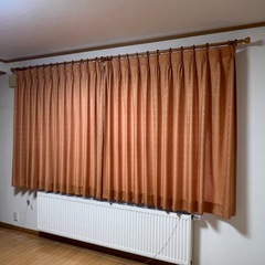 カーテン カーテンレール 木製 290cmの画像