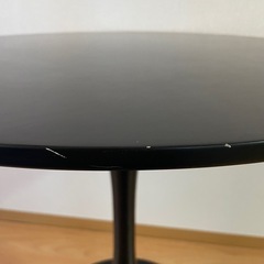 ダイニングテーブル 丸テーブル ブラックの画像