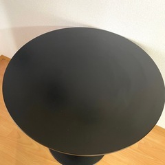 ダイニングテーブル 丸テーブル ブラックの画像
