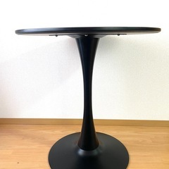 ダイニングテーブル 丸テーブル ブラックの画像