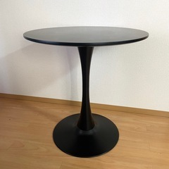 ダイニングテーブル 丸テーブル ブラックの画像