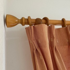 カーテン カーテンレール 木製 200cmの画像