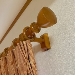 カーテン カーテンレール 木製 200cmの画像