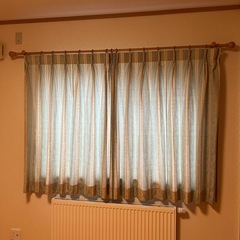 カーテン カーテンレール 木製 200cmの画像